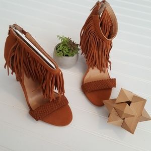 EXPRESS Fringe Heels NEW